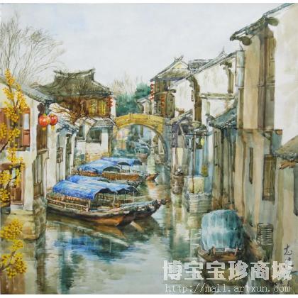 吴志忠 周庄 类别: 水粉画|水彩画X